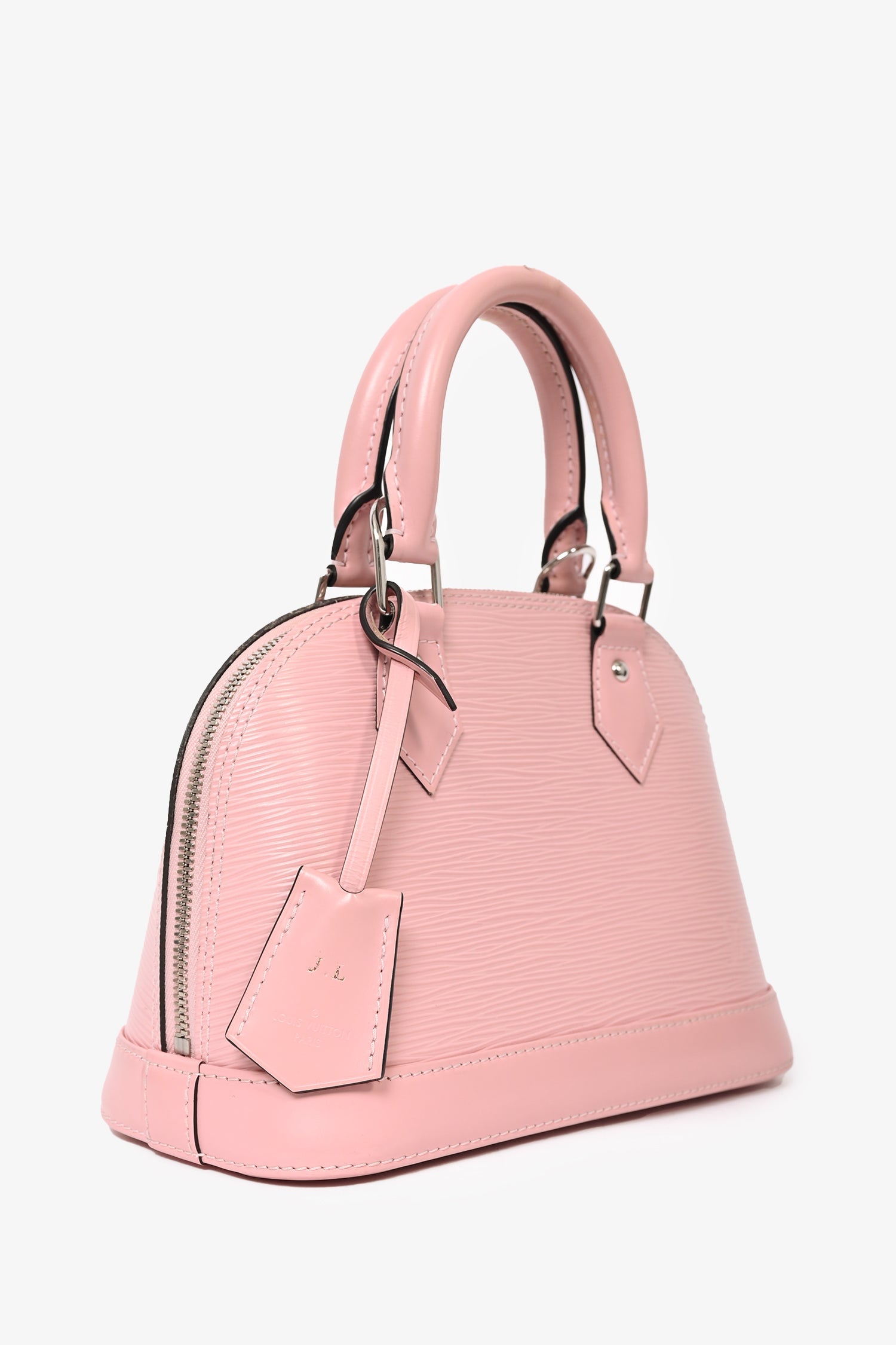 Louis Vuitton 2015 Pink Alma BB Top Handle with Strap