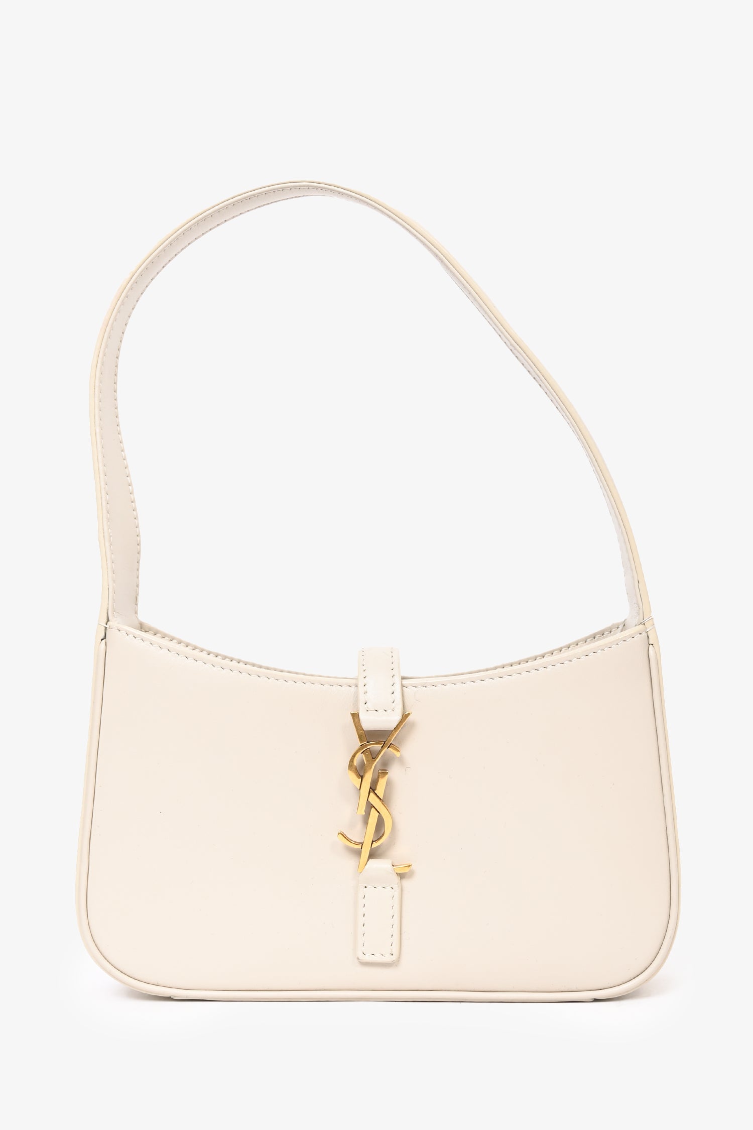 Saint Laurent Grey Leather 5 a 7 Mini Bag