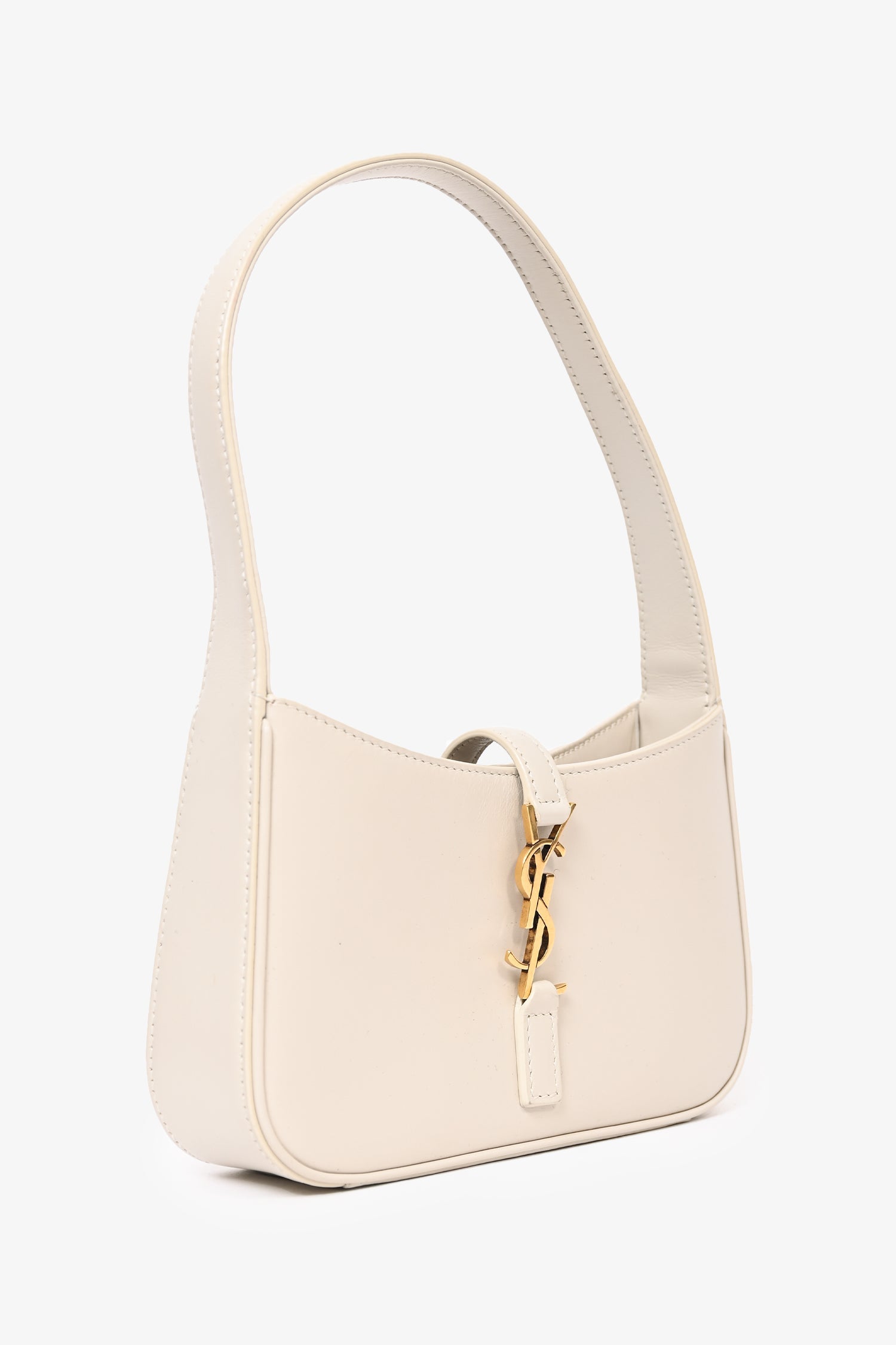 Saint Laurent Grey Leather 5 a 7 Mini Bag