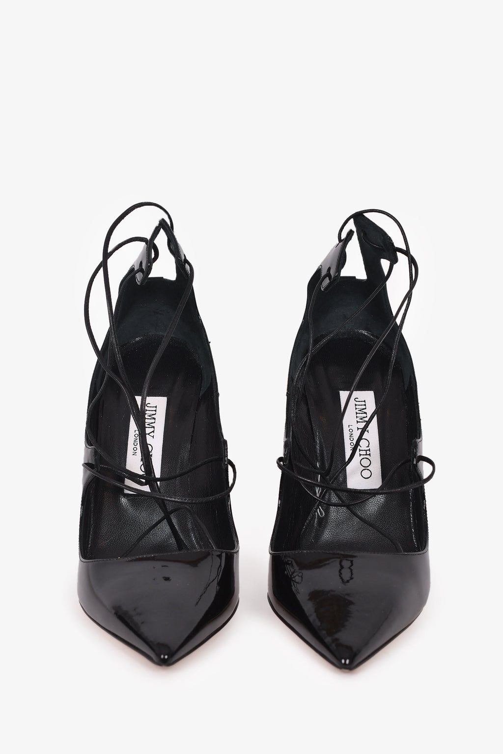 Jimmy Choo Black Patent Leather 'Vita' Heels Size 36