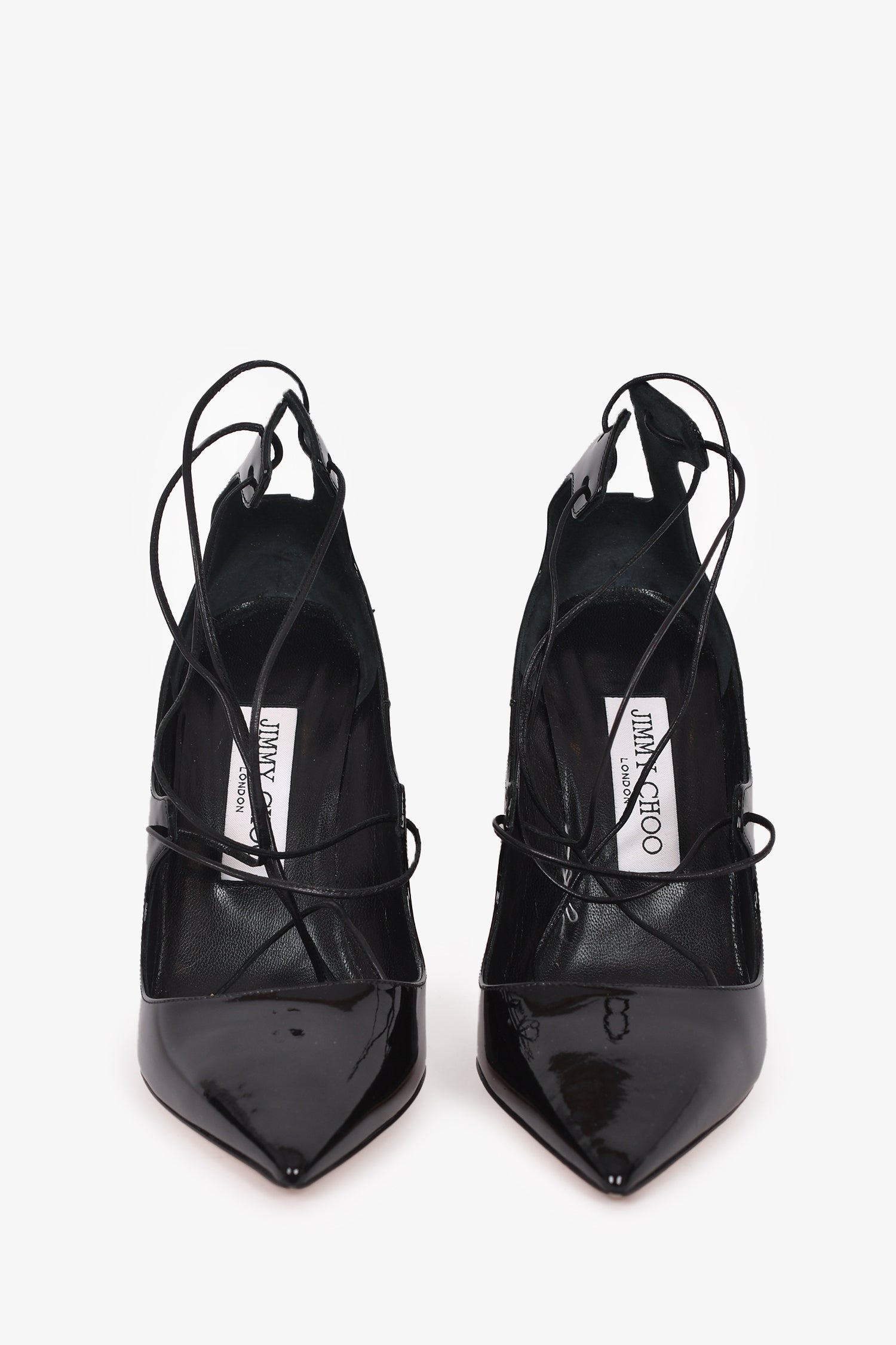Jimmy Choo Black Patent Leather 'Vita' Heels Size 36