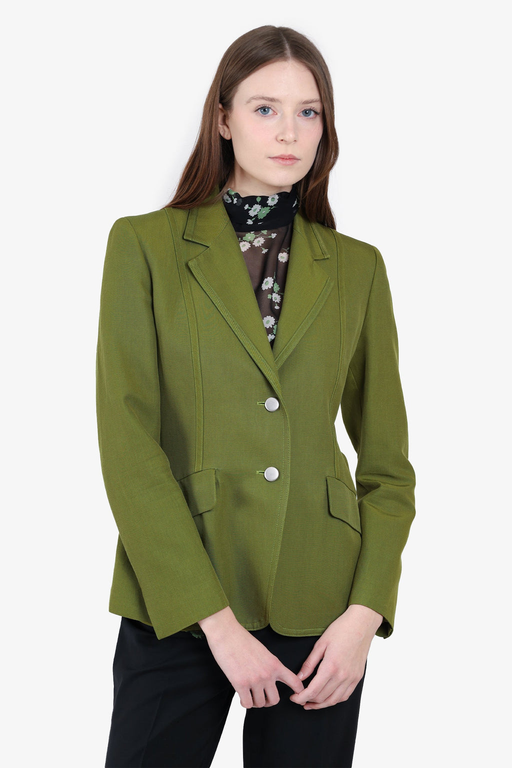 Max Mara Olive Green Blazer Size 40