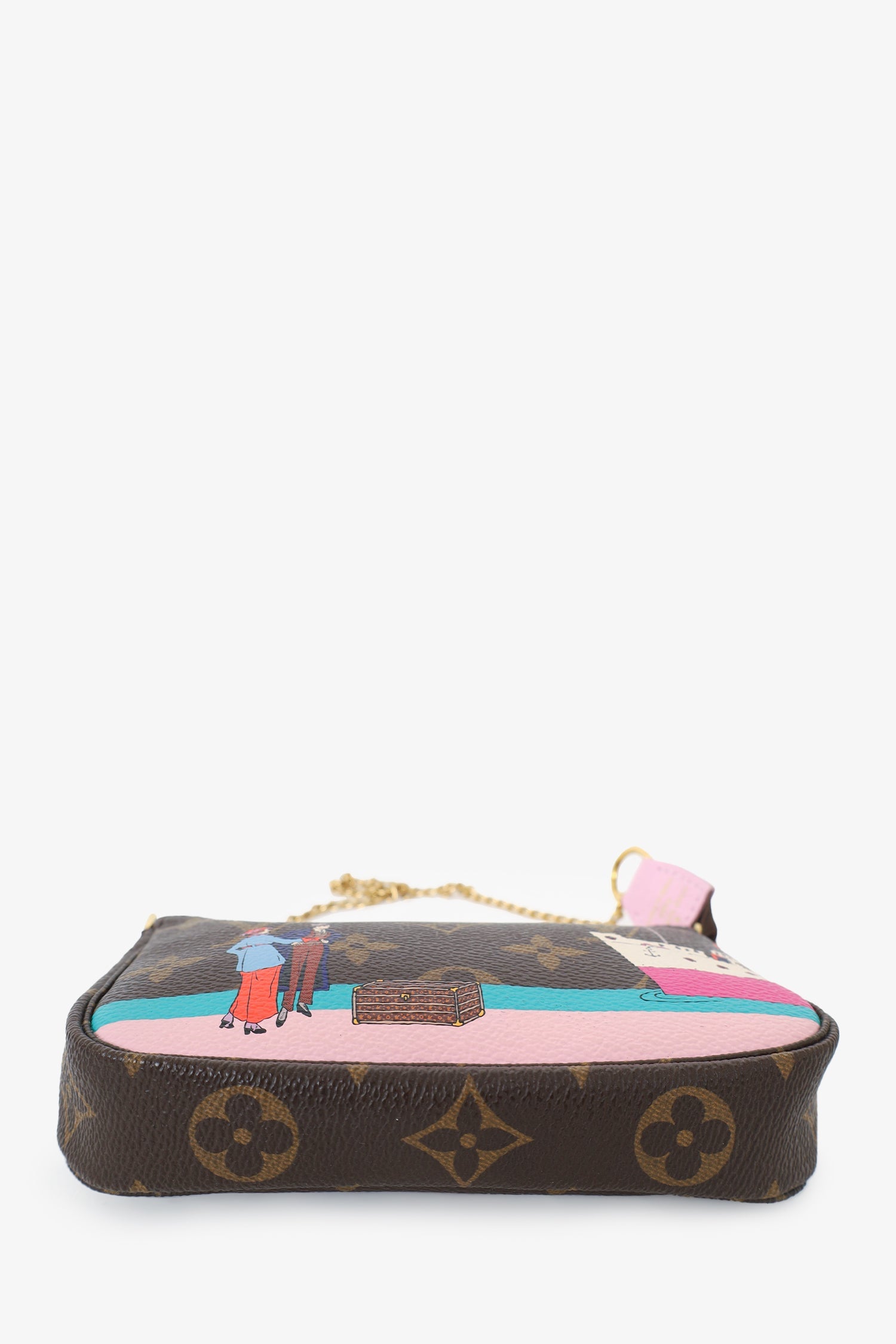 Louis Vuitton 2016 Brown Monogram Transatlantic Mini Pochette