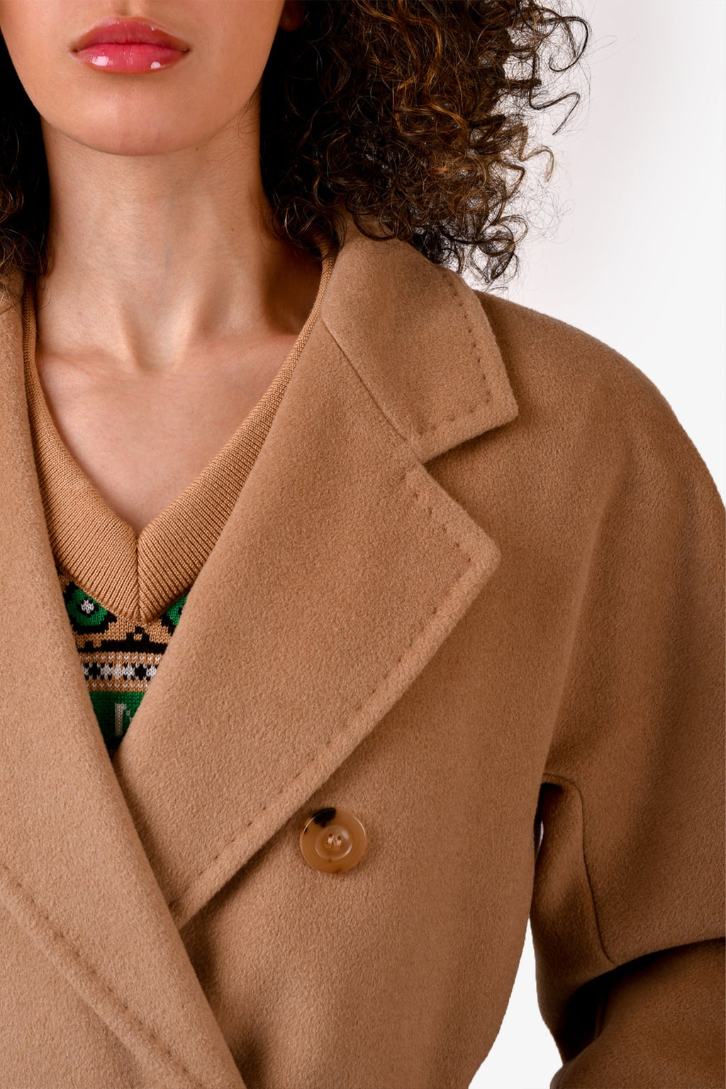 Max Mara Light Brown Virgin Wool/Cashmere 'Icon' Coat with Belt Size 2 US