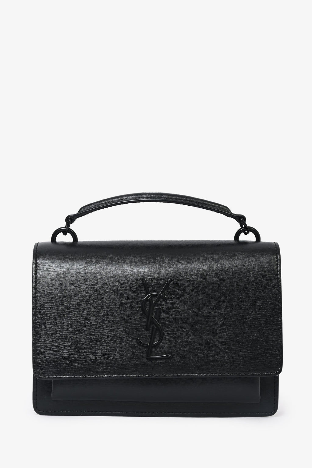 Saint Laurent Black Monogram 'Sunset' Wallet On Chain