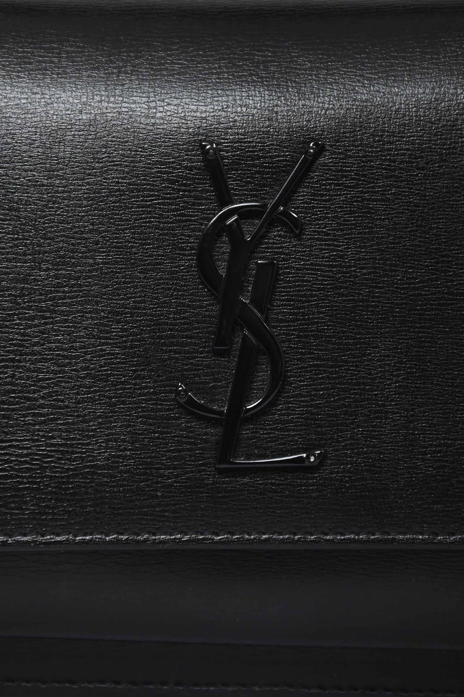 Saint Laurent Black Monogram 'Sunset' Wallet On Chain