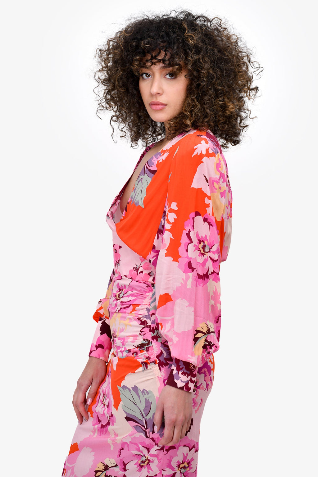 Smythe Orange/Pink Floral Maxi Dress Size 0