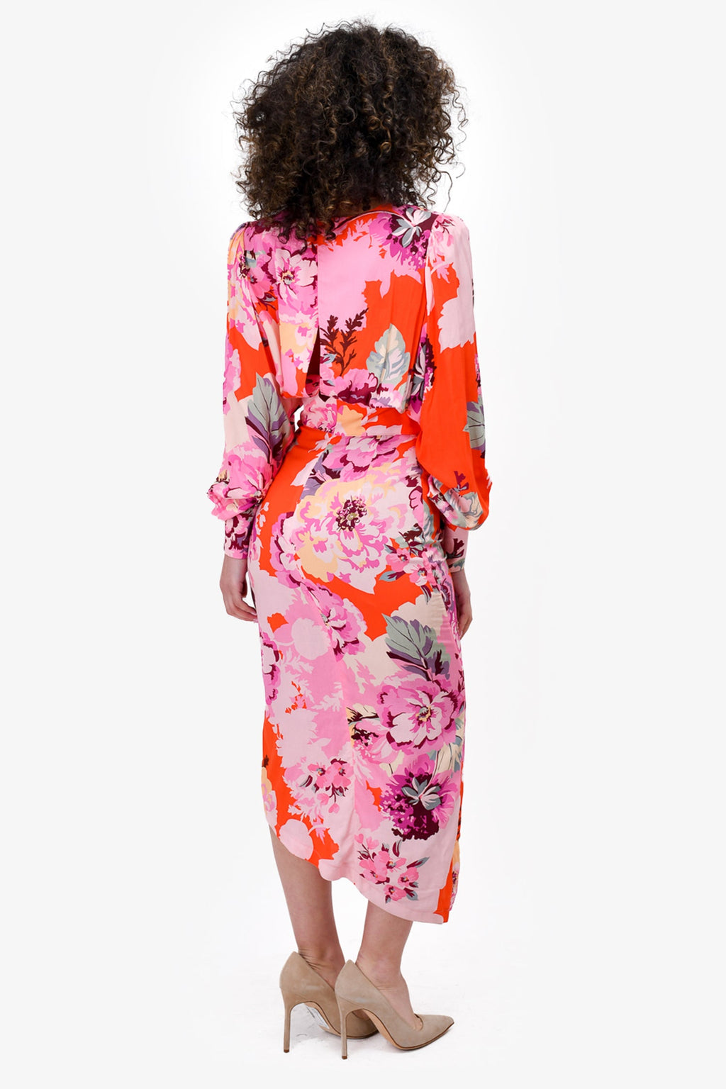 Smythe Orange/Pink Floral Maxi Dress Size 0