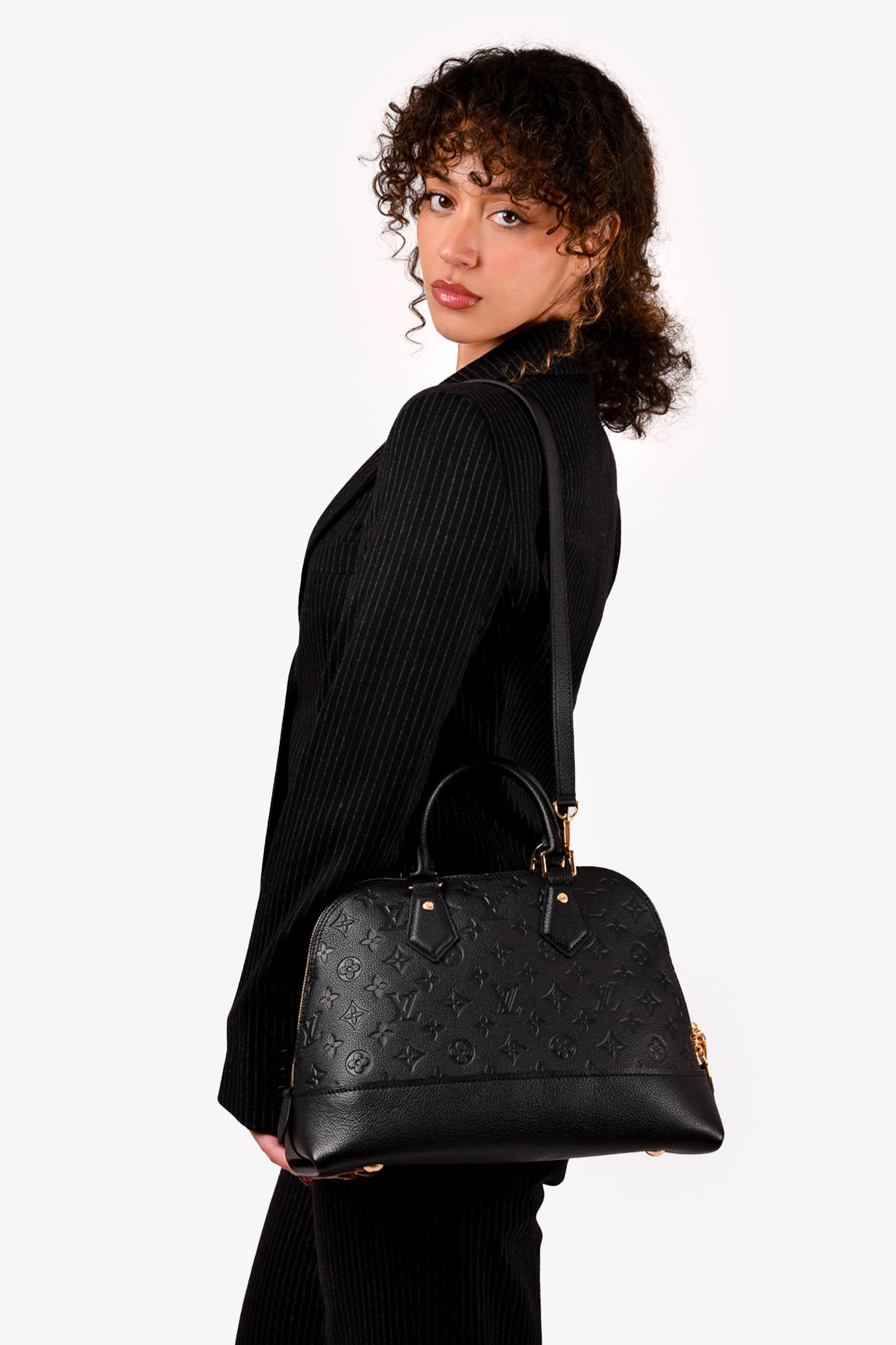 Louis Vuitton 2019 Black Empreinte Leather Neo Alma PM Top Handle with Strap