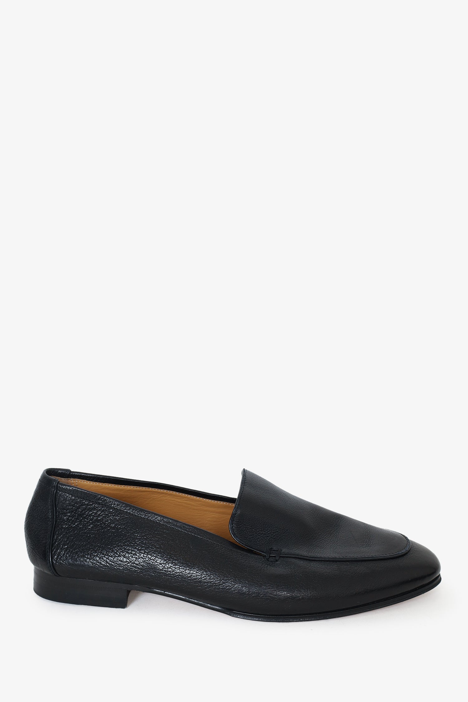 The Row Black Leather Adam Loafer Size 40