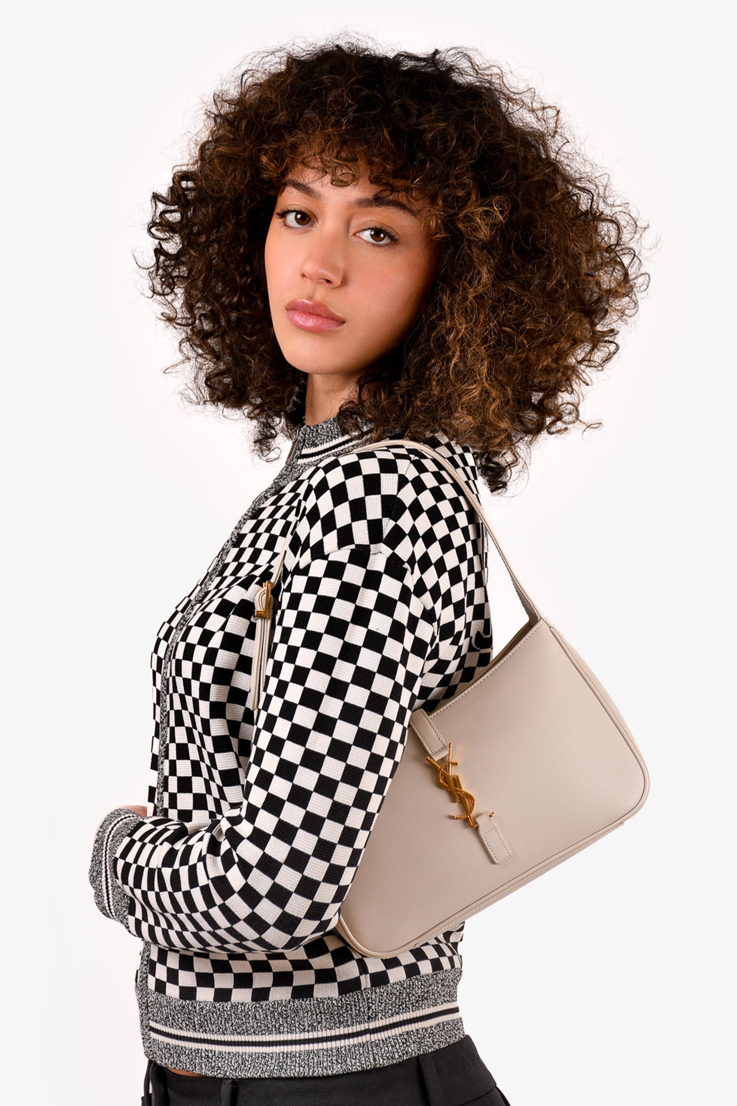 Saint Laurent 2021 Blanc Vintage Leather Le 5 A 7 Shoulder Bag