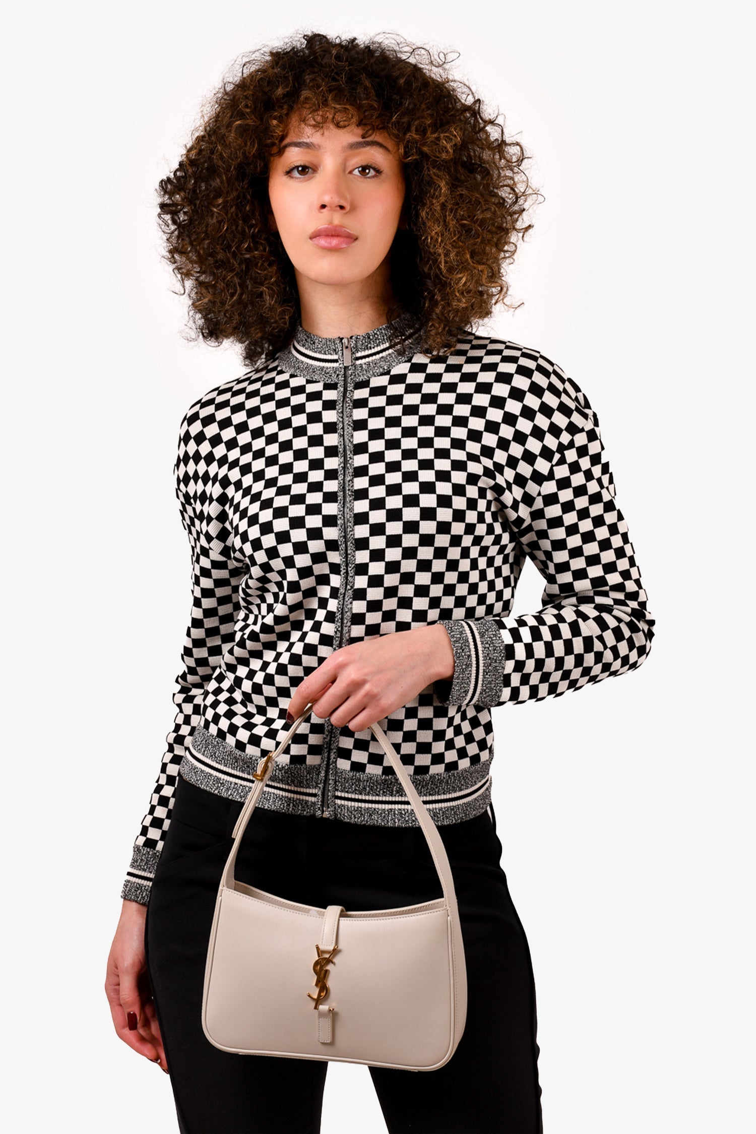 Saint Laurent 2021 Blanc Vintage Leather Le 5 A 7 Shoulder Bag