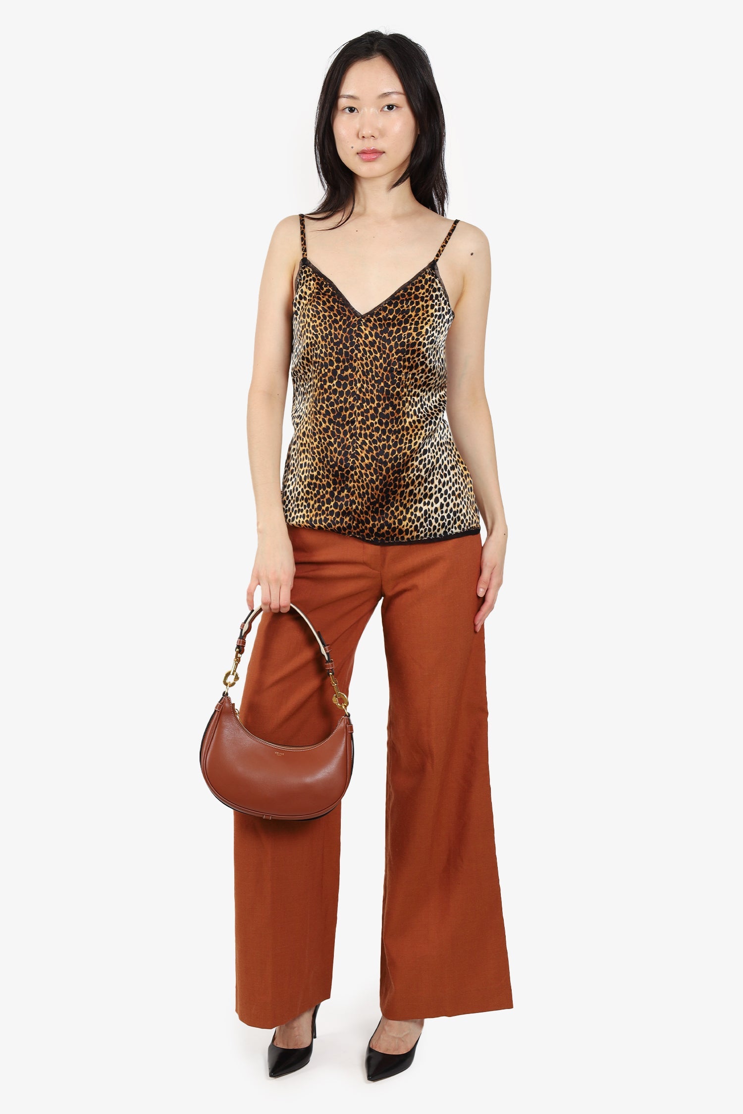 Celine 2021 Tan Calfskin Medium Ava Shoulder Bag