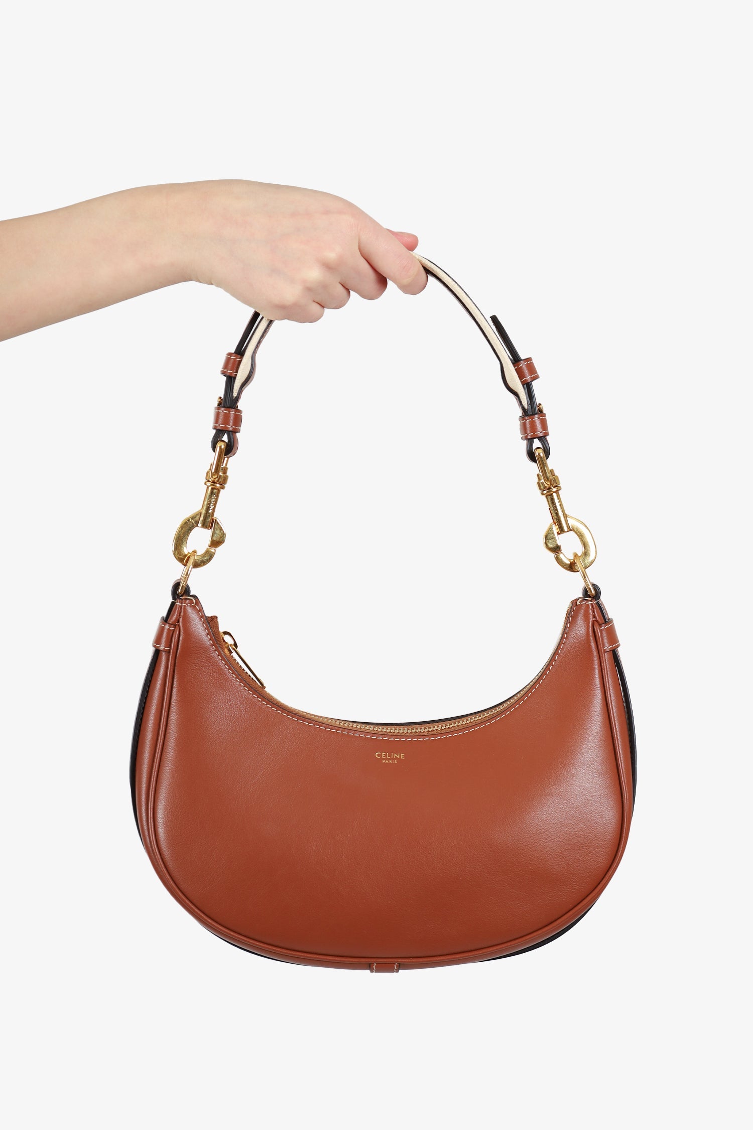 Celine 2021 Tan Calfskin Medium Ava Shoulder Bag