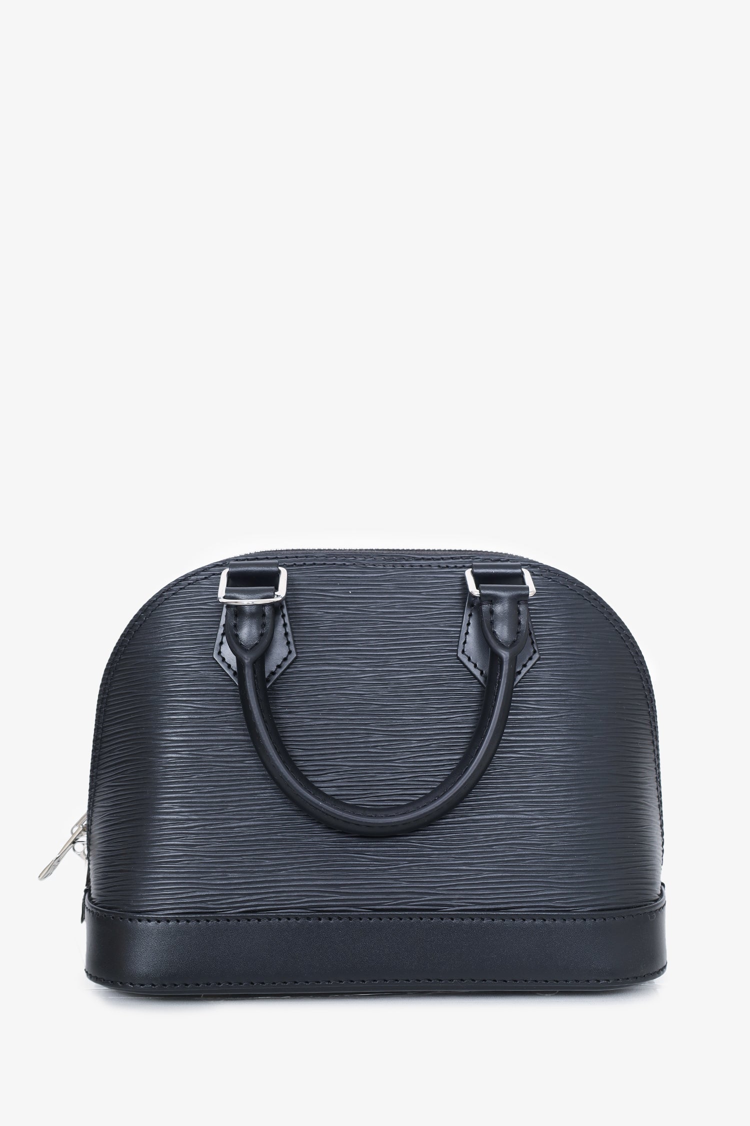 Louis Vuitton 2023 Black Epi Leather Alma BB Top Handle with Strap