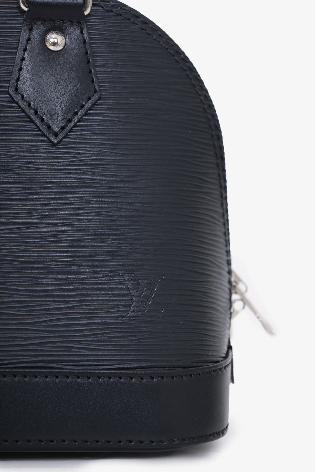 Louis Vuitton 2023 Black Epi Leather Alma BB Top Handle with Strap