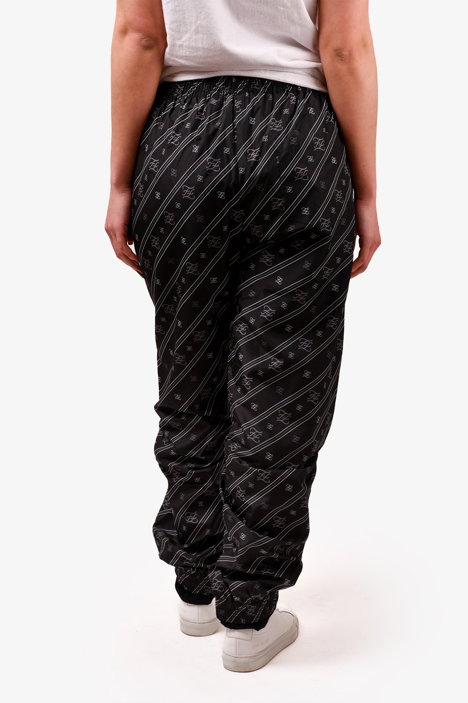 Fendi Black/White Karligraphy Track Pants Size 48 Mens