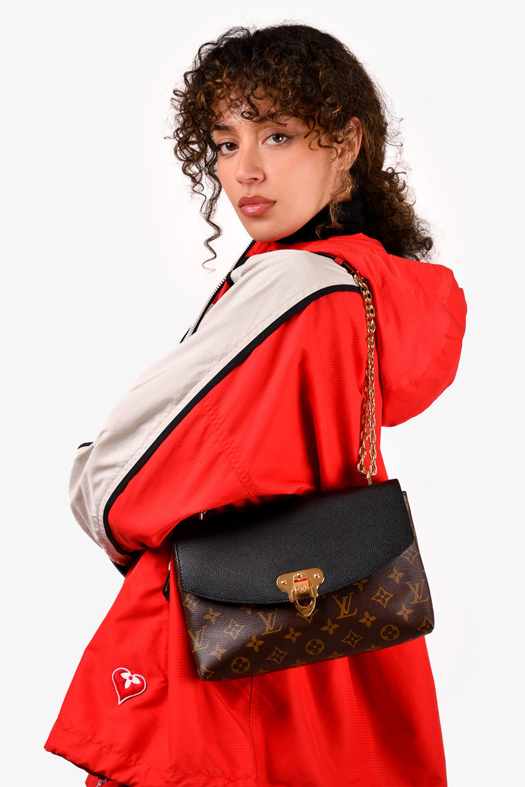Louis Vuitton 2018 Monogram Red/Gold Chain Saint Placide Crossbody Bag