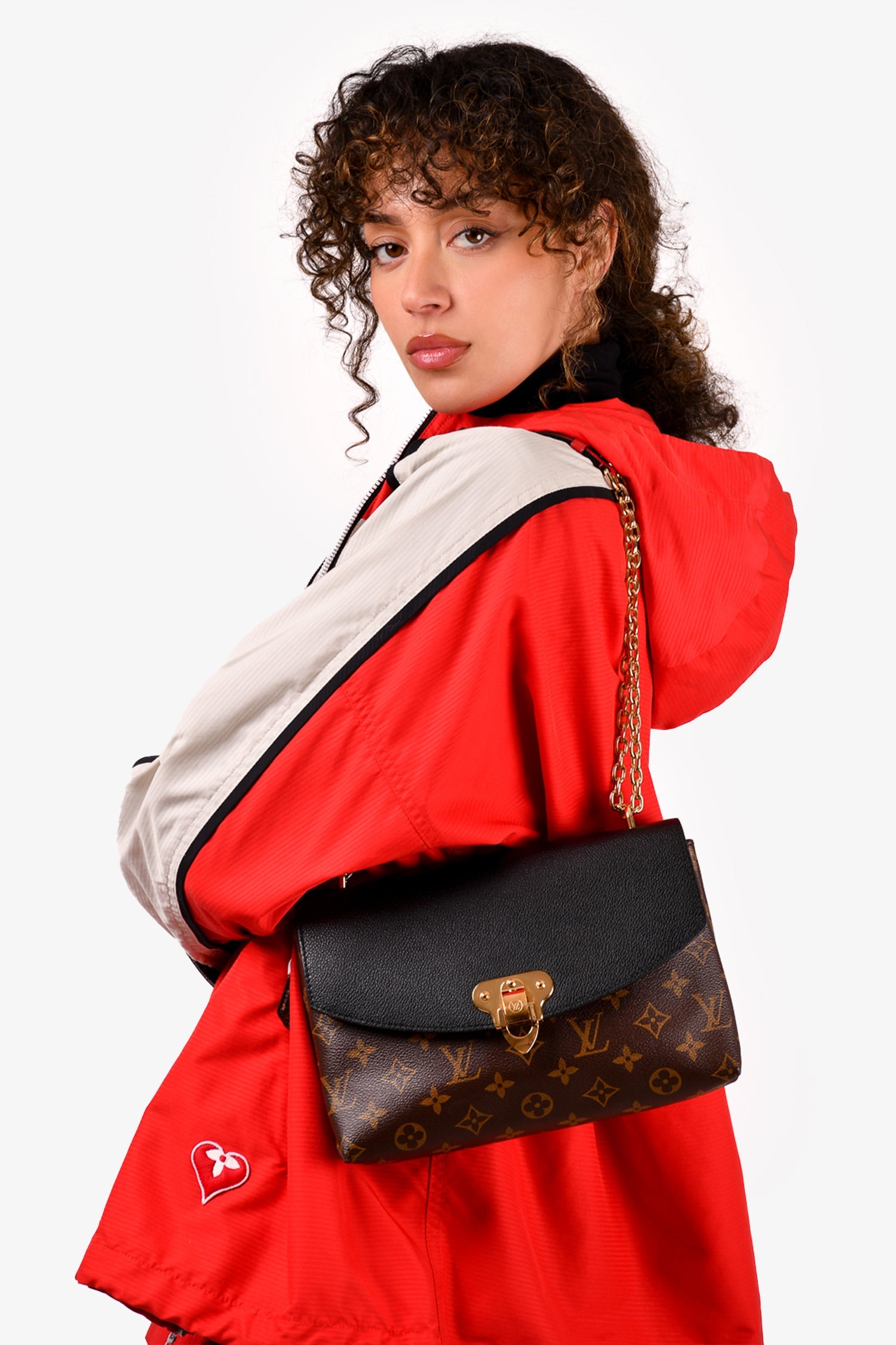 Louis Vuitton 2018 Monogram Red/Gold Chain Saint Placide Crossbody Bag