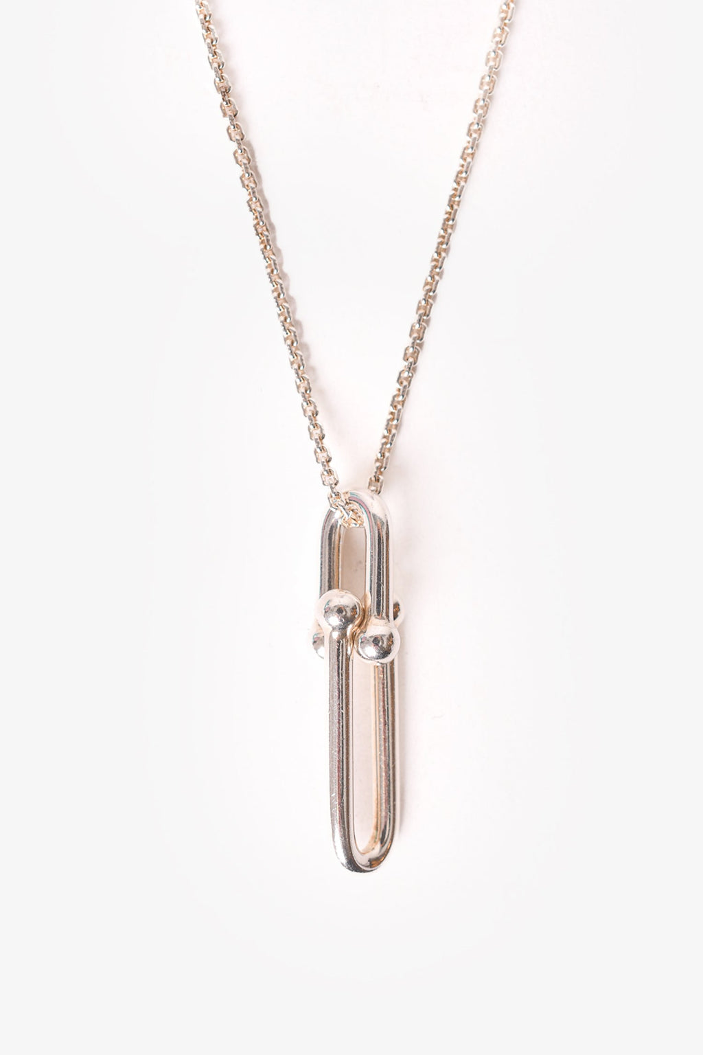 Tiffany & Co. Silver 'HardWear' Elongated Link Pendant Necklace