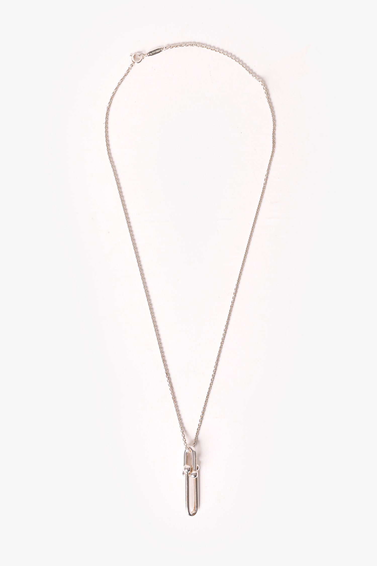 Tiffany & Co. Silver 'HardWear' Elongated Link Pendant Necklace