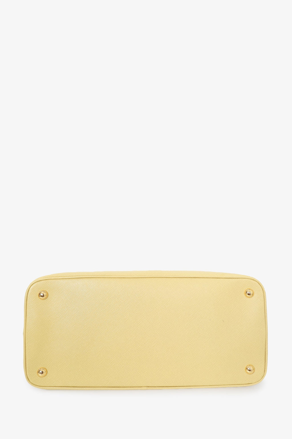 Prada Yellow Saffiano Leather Promenade Top Handle with Strap