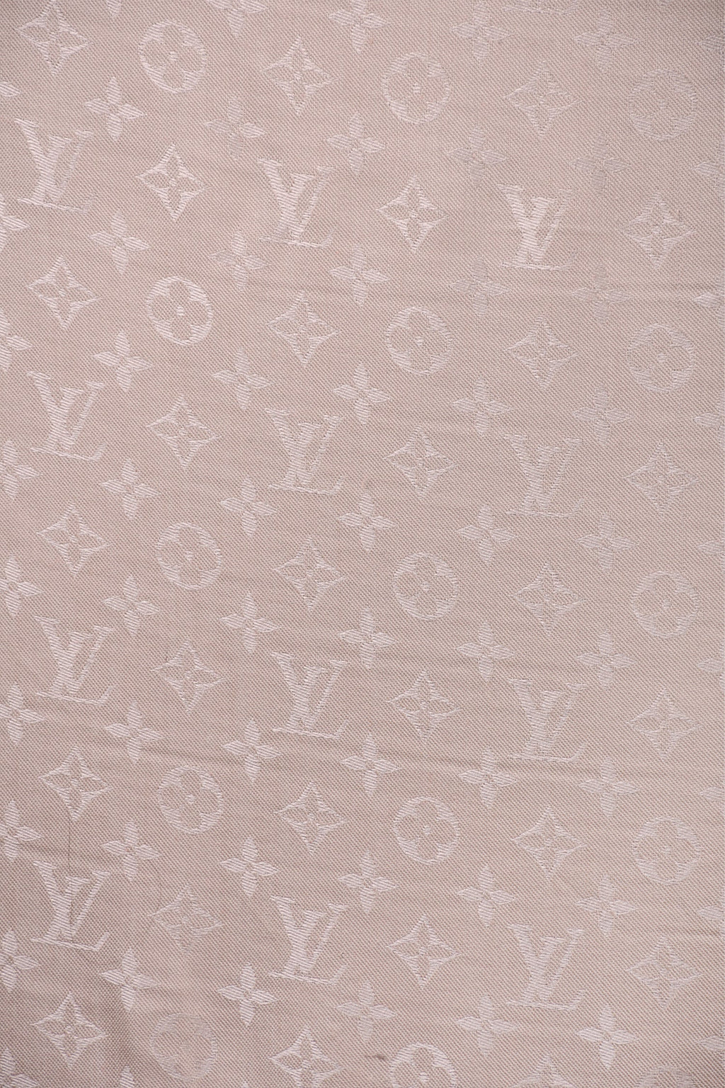 Louis Vuitton Light Grey Monogram Silk/Wool Scarf