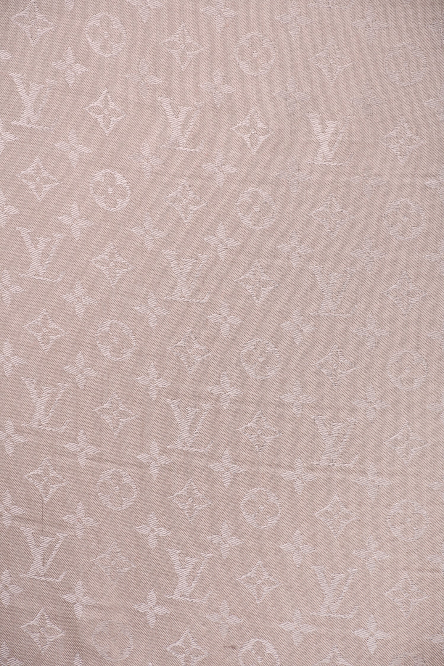 Louis Vuitton Light Grey Monogram Silk/Wool Scarf