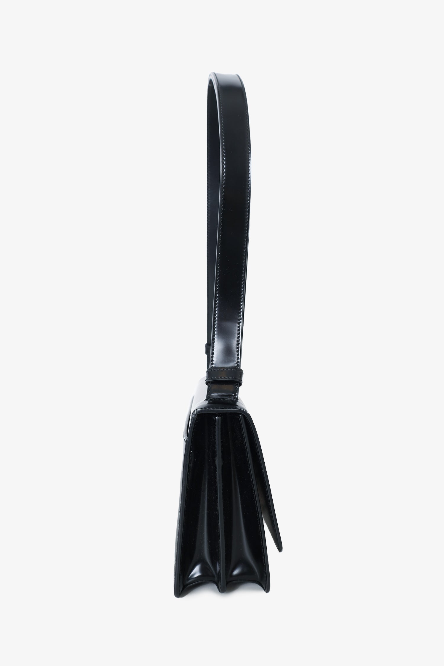 Prada Black Brushed Spazzolato Embleme Flap Bag