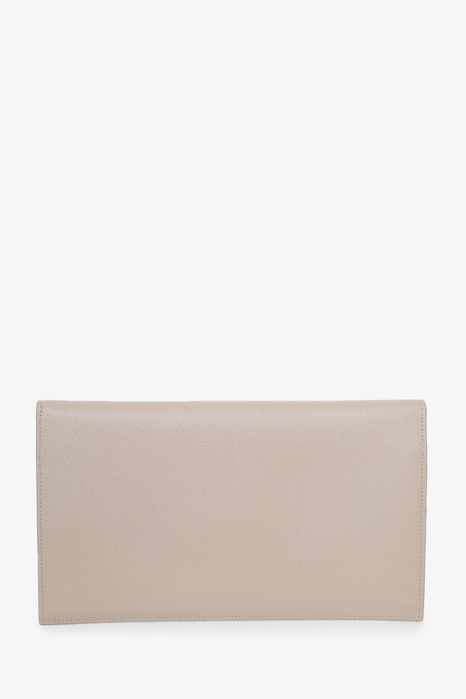 Saint Laurent Beige Grain De Poudre Uptown Pouch