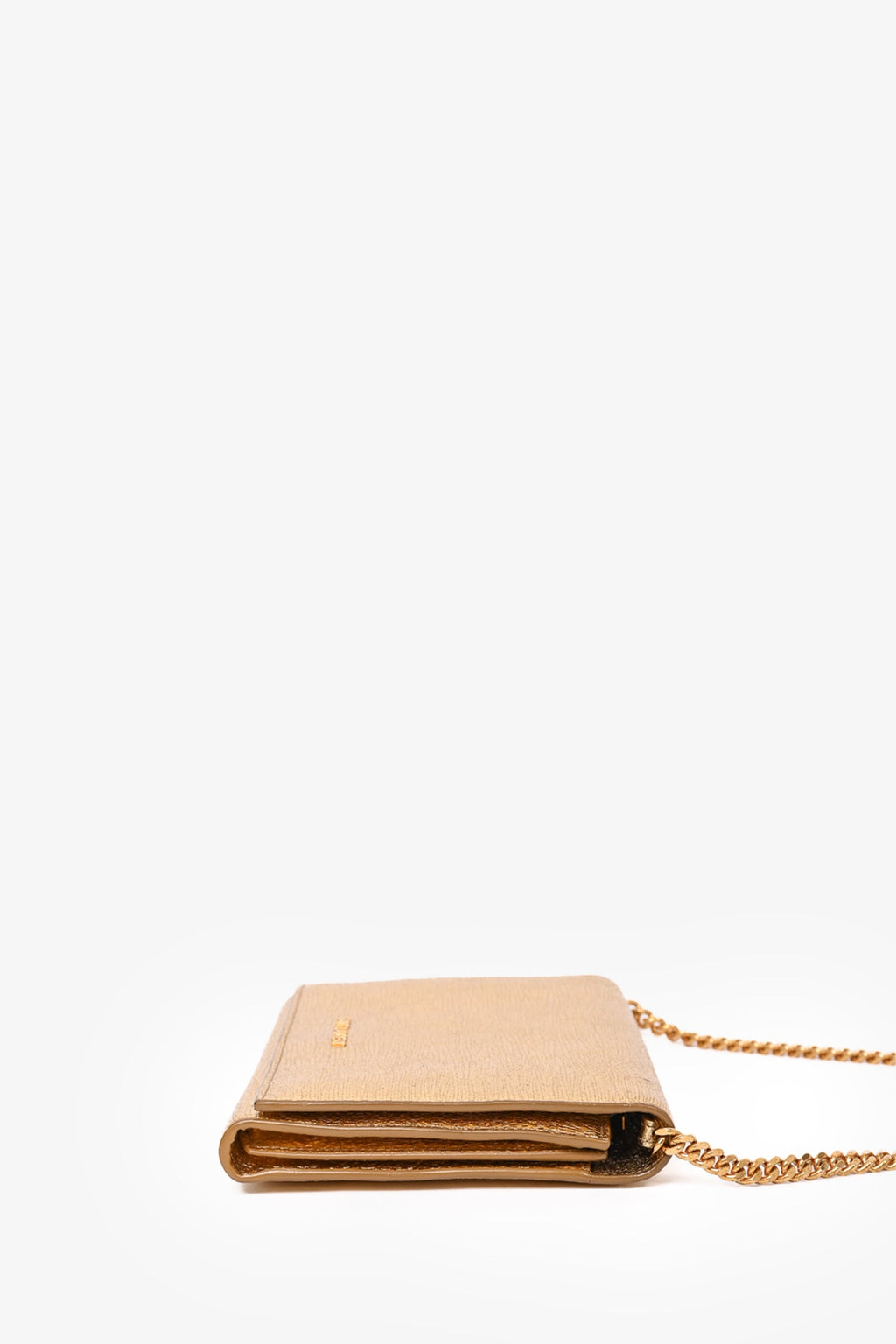 Saint Laurent 2013 Gold Leather Wallet on Chain