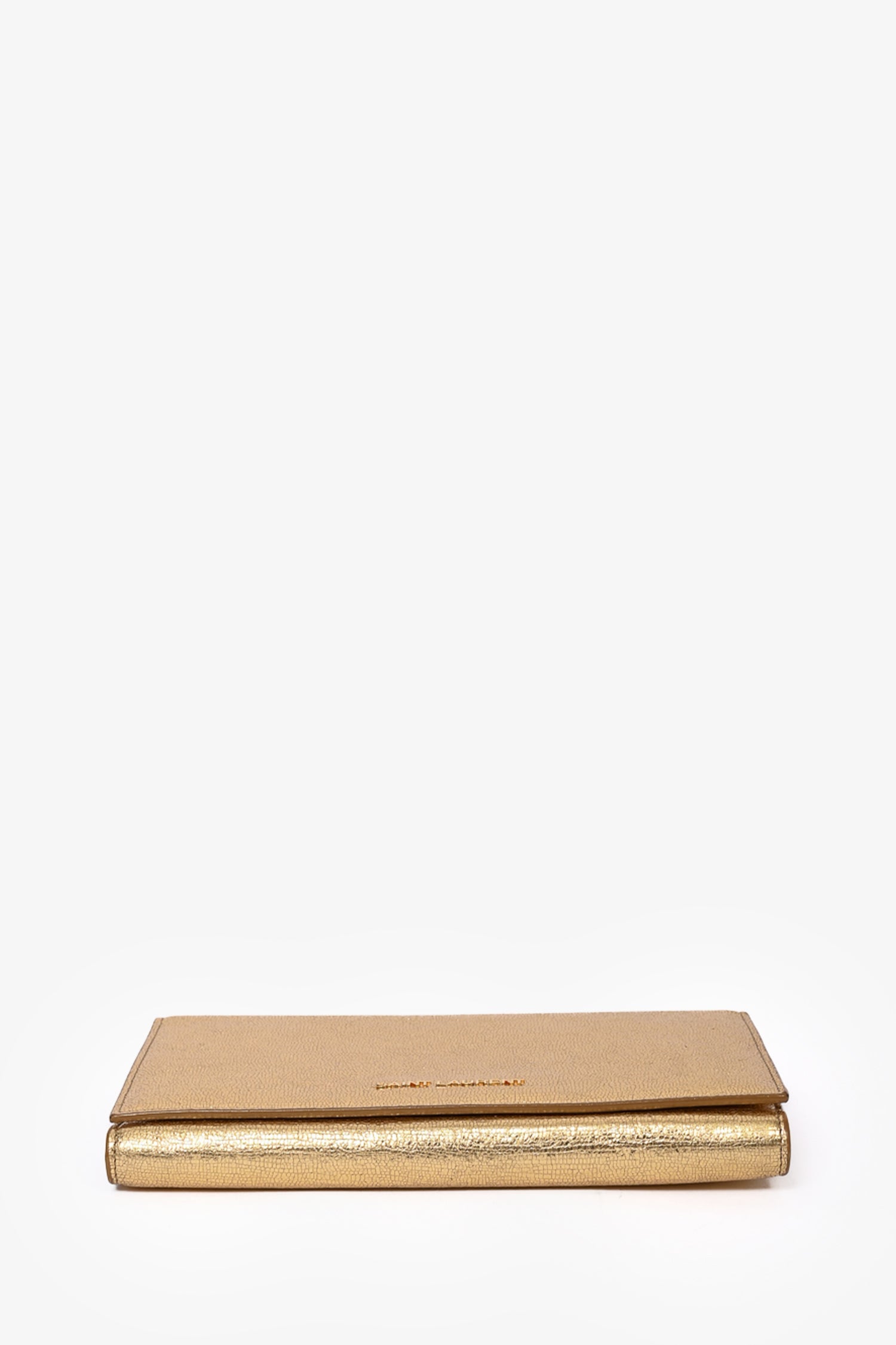 Saint Laurent 2013 Gold Leather Wallet on Chain