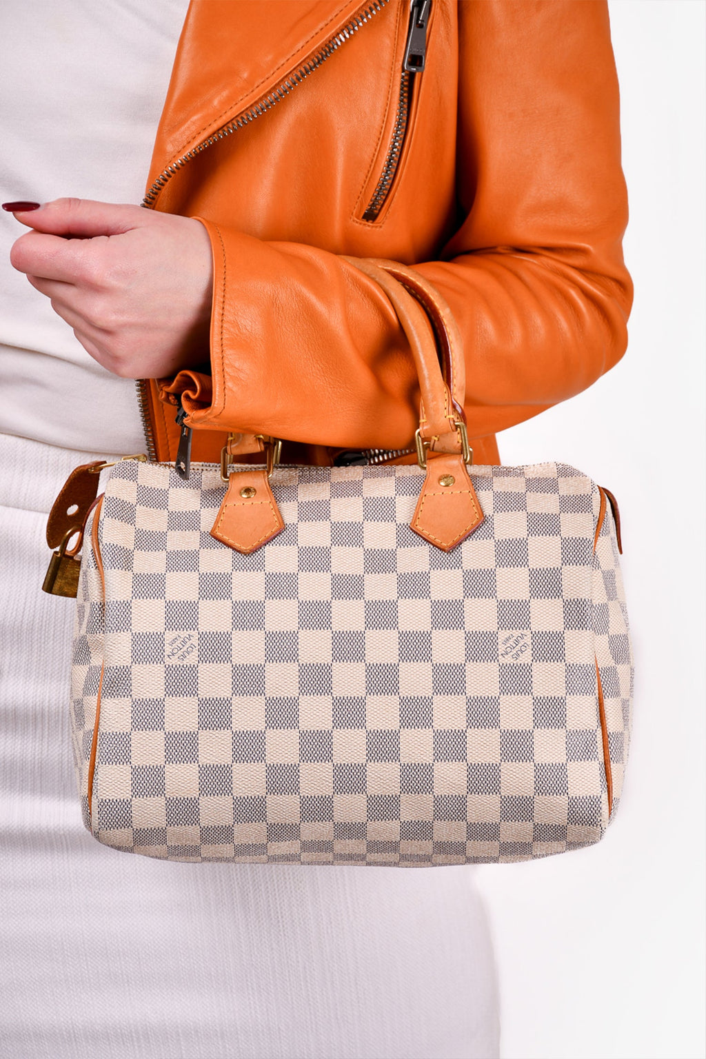 Louis Vuitton 2010 Damier Azur Speedy 25 Top Handle