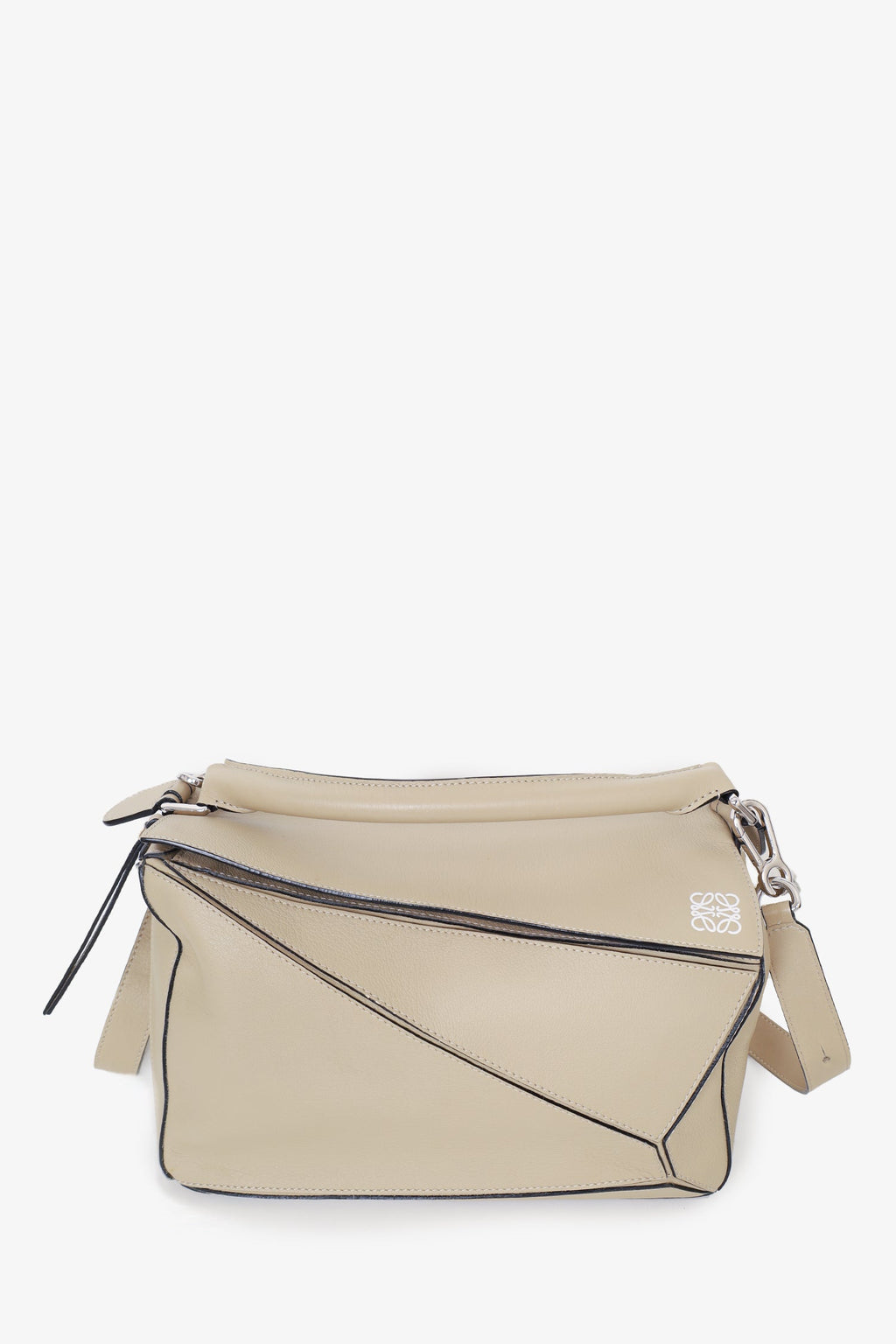 Loewe 2015 Beige Leather Medium Puzzle Bag