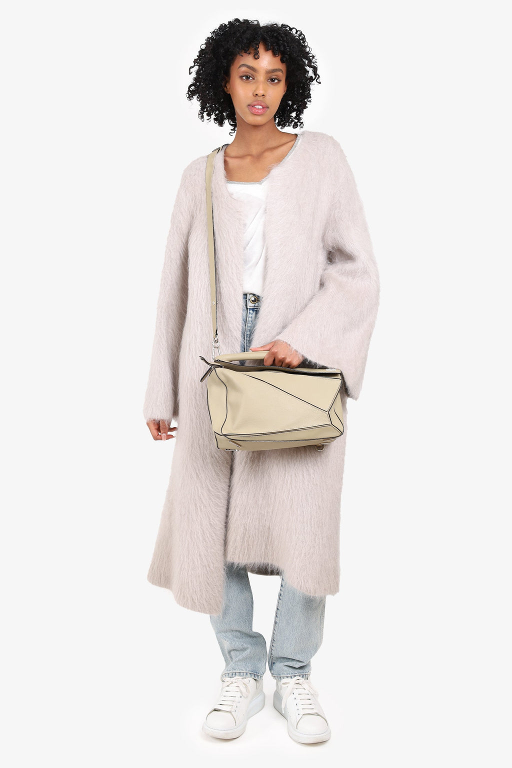 Loewe 2015 Beige Leather Medium Puzzle Bag