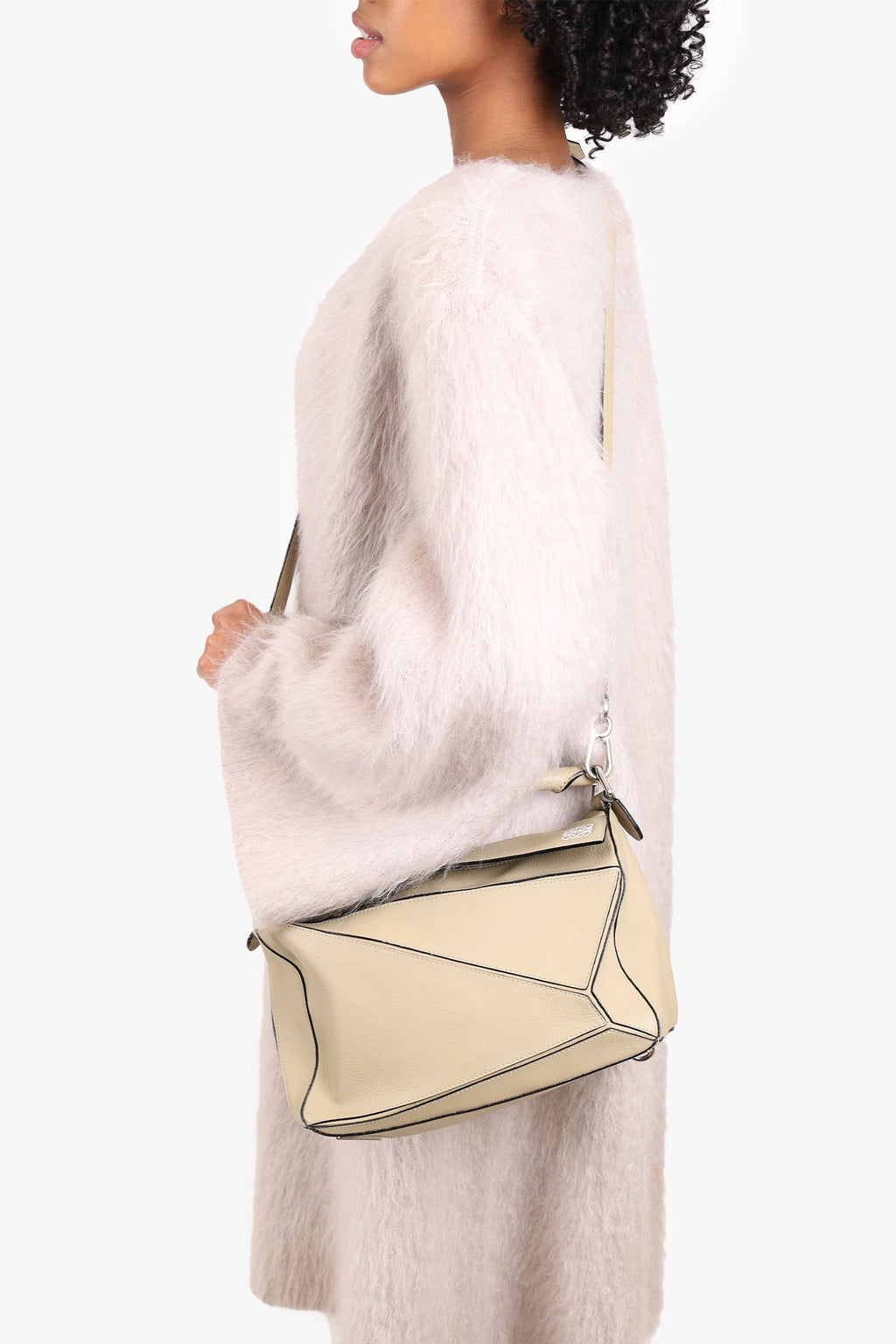 Loewe 2015 Beige Leather Medium Puzzle Bag