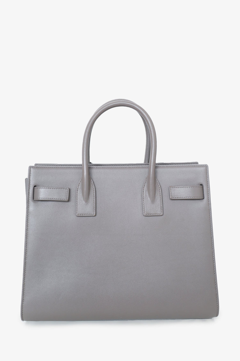 Saint Laurent Grey Leather Small Sac de Jour Top Handle with Strap