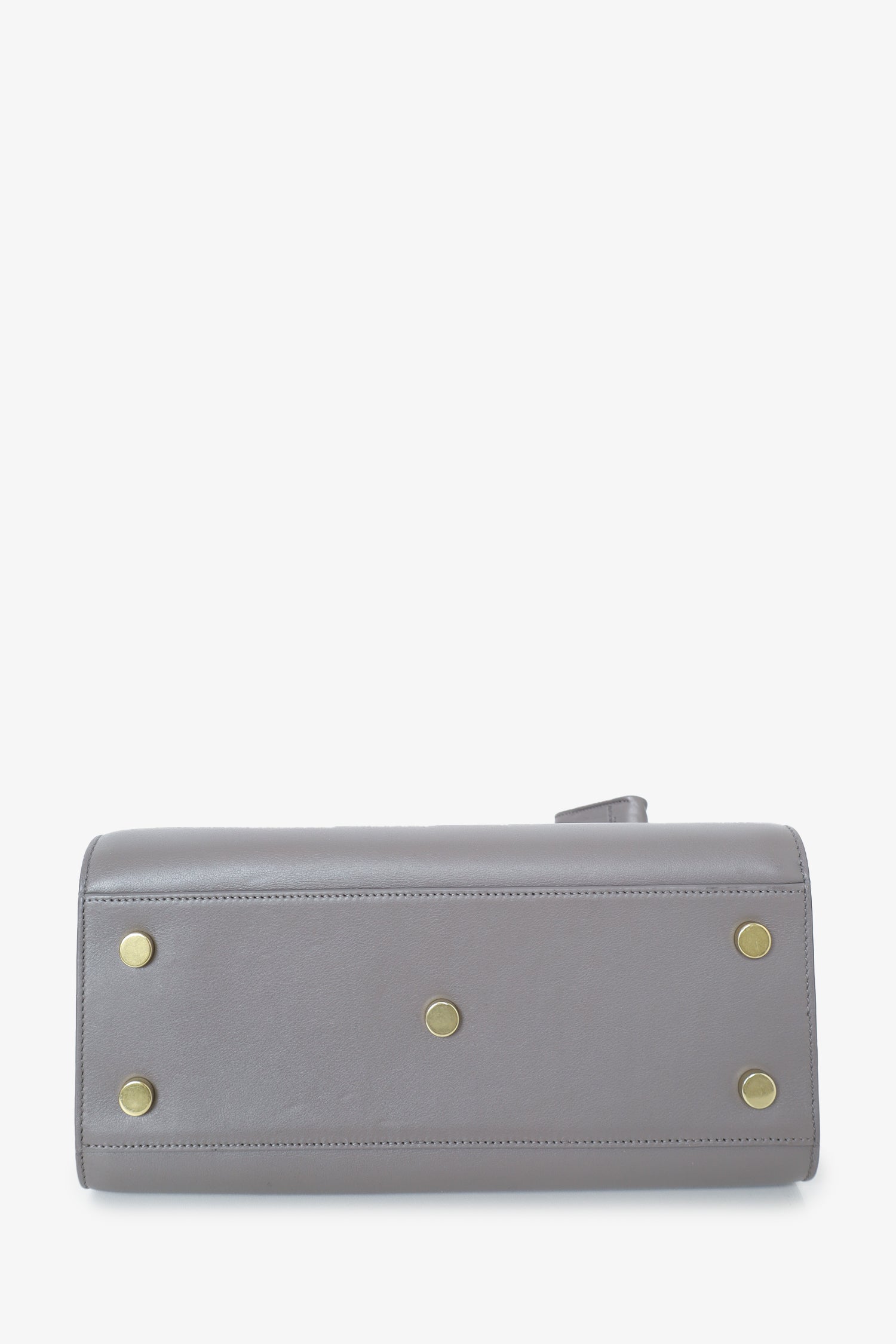 Saint Laurent Grey Leather Small Sac de Jour Top Handle with Strap