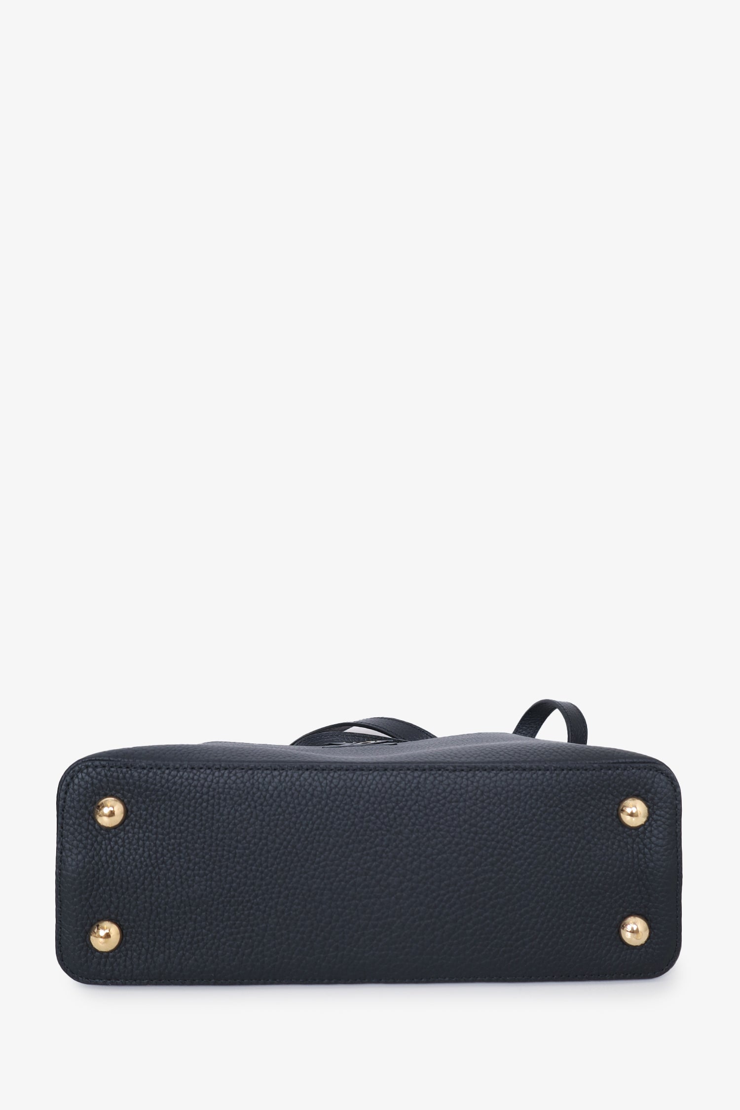 Louis Vuitton Black/Pink Leather Capucines PM Top Handle Bag
