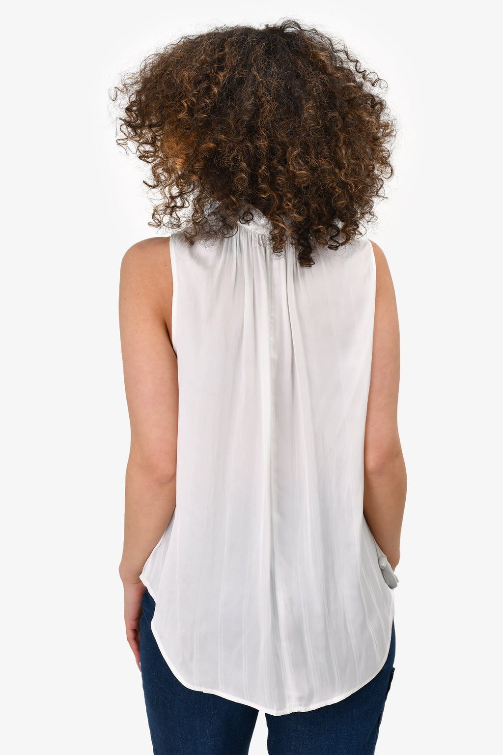 Smythe White Sleeveless Blouse Size M