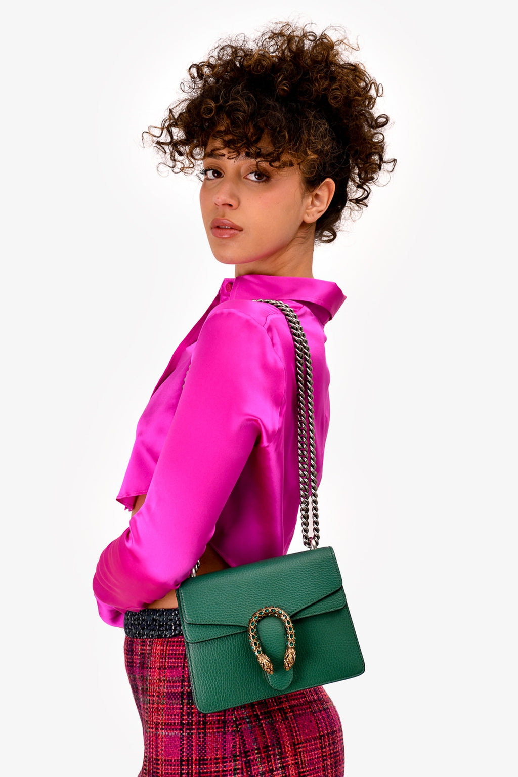 Gucci Green Leather Mini Dionysus Bag
