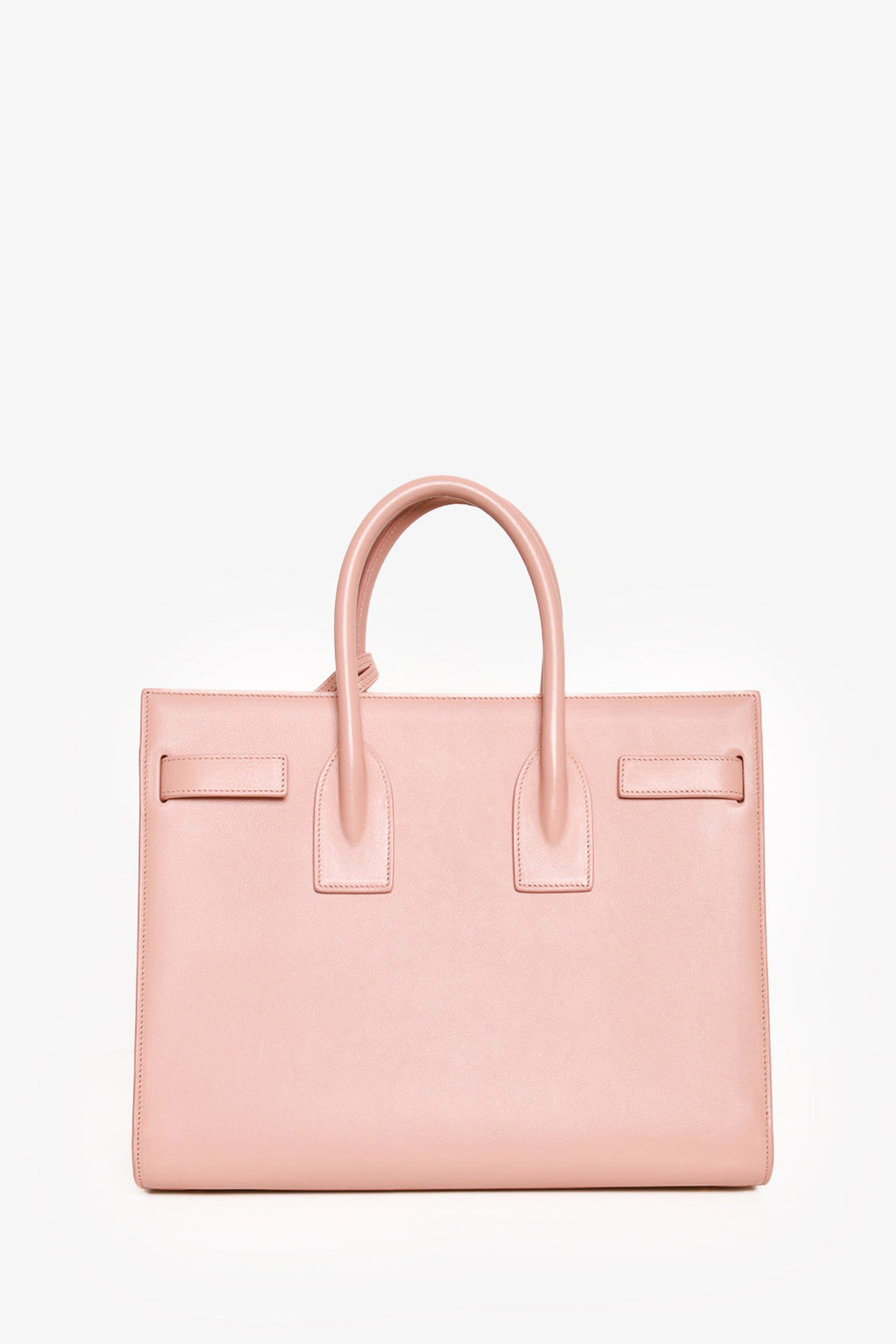 Saint Laurent Blush Leather Small Sac De Jour with Strap