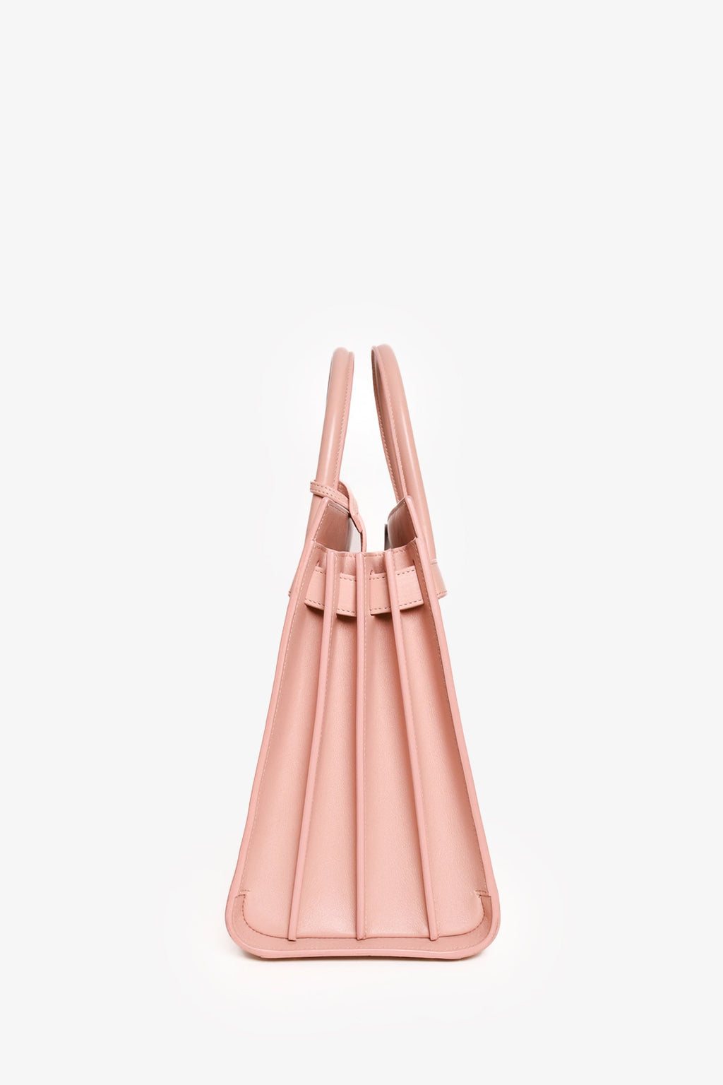 Saint Laurent Blush Leather Small Sac De Jour with Strap