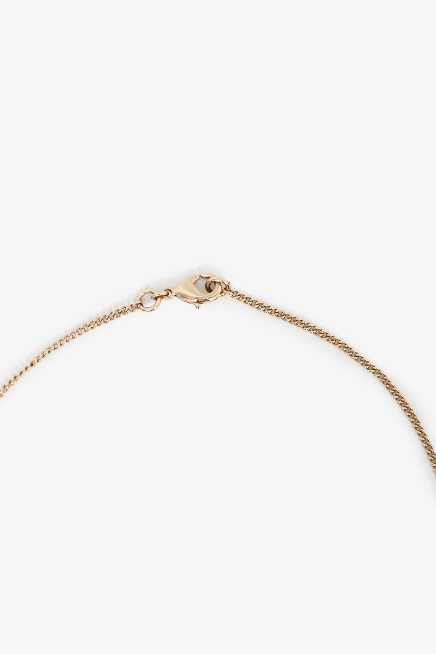 Pre-Loved Chanel™ 2012 Gold Toned 'CC' Faux Pearl Drop Necklace