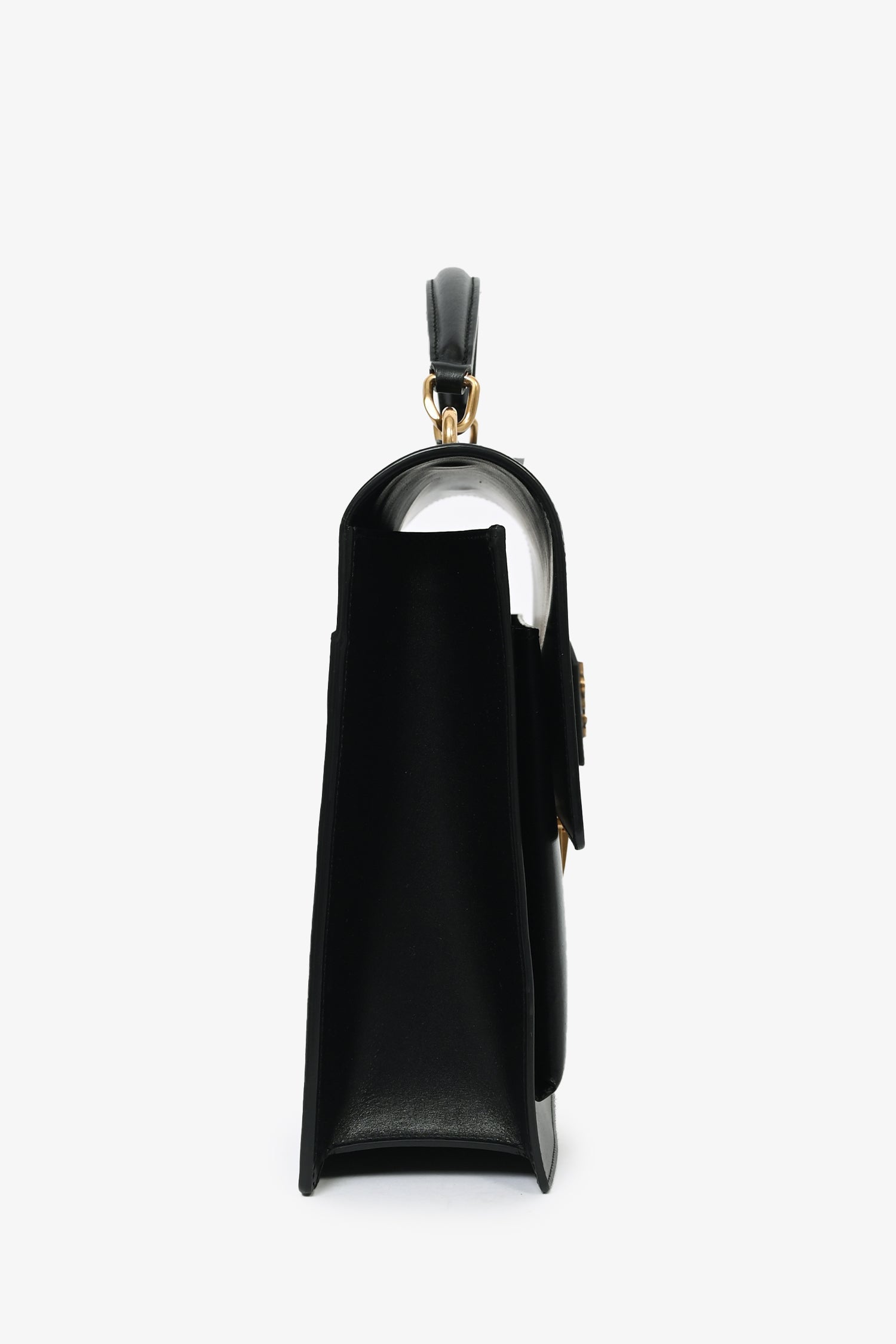 Saint Laurent 2016 Black Leather Large 'High School' Top Handle Bag with Strap