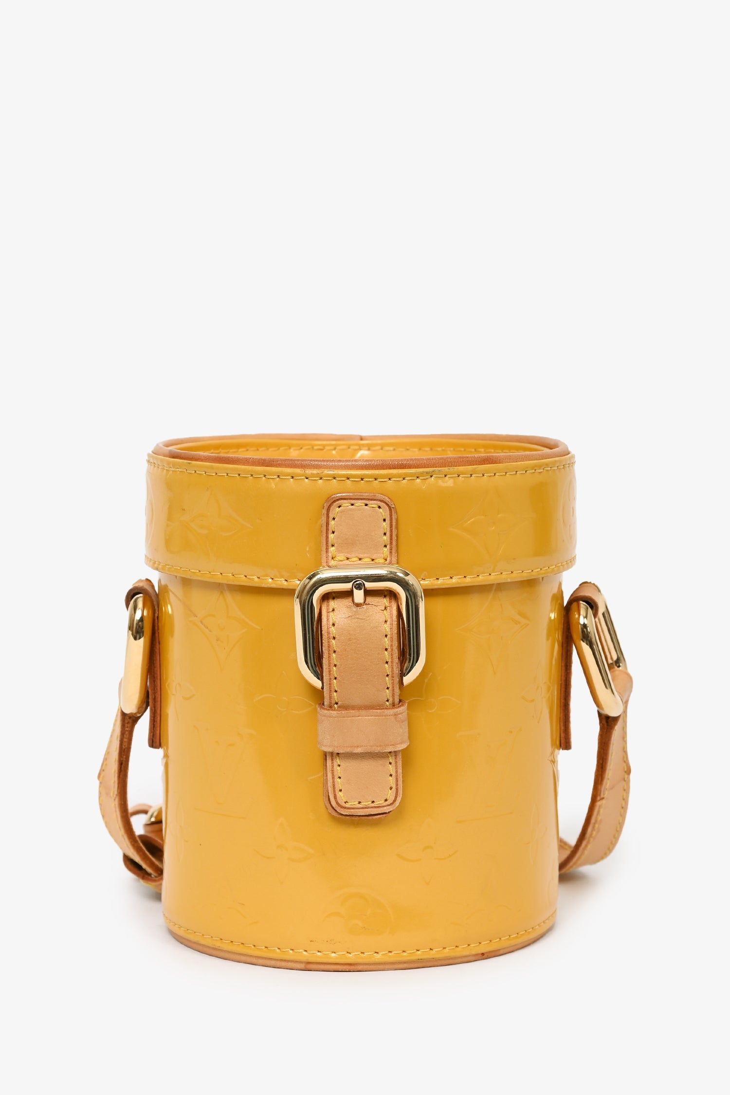 Louis Vuitton Vintage 2000 Yellow Vernis 'Astor Place' Vanity Crossbody Bag
