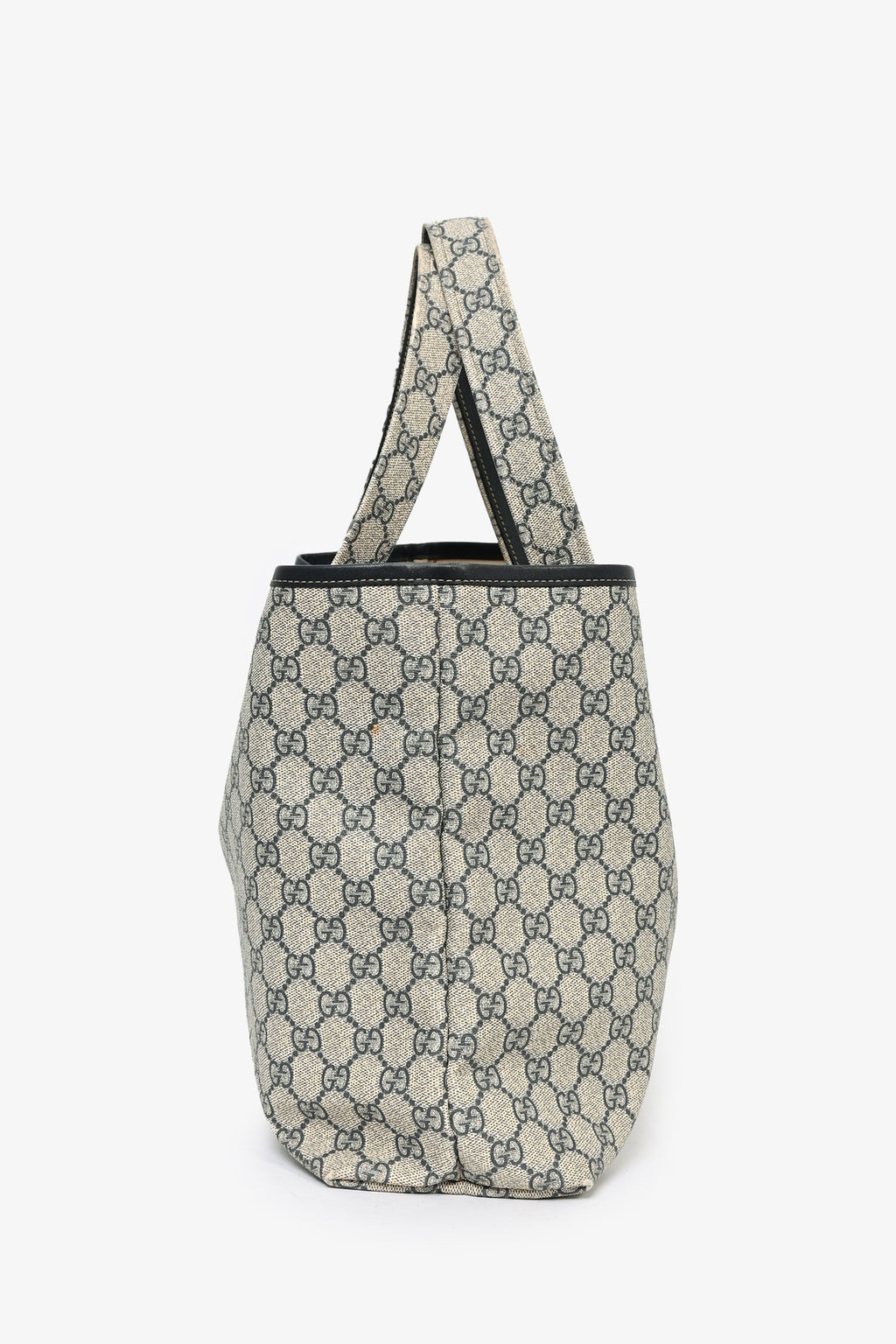 Gucci Grey/Blue GG Canvas Web Loop Tote