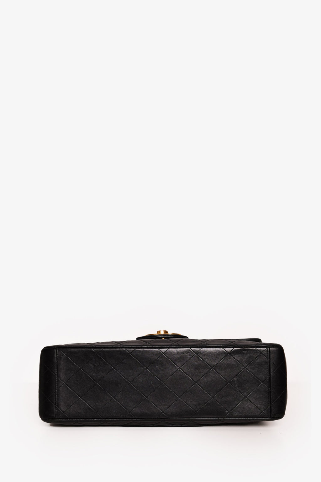 Pre-Loved Chanel™ Black Lambskin Jumbo XL Maxi Flap