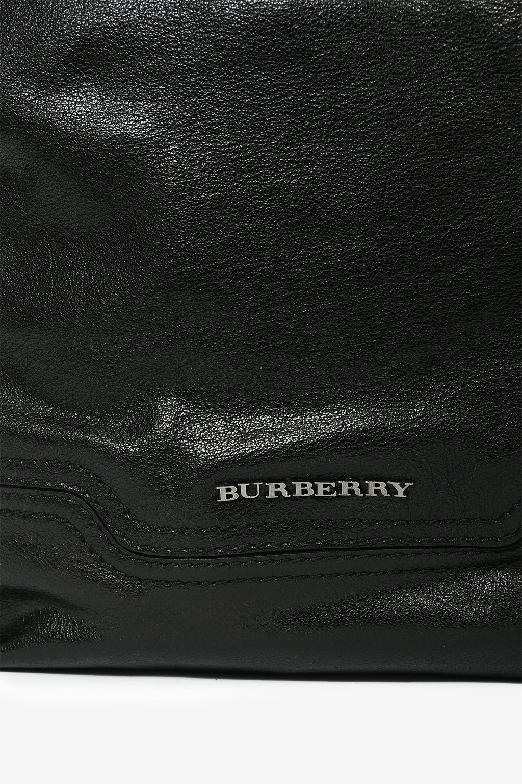 Burberry Black Leather Large 'Ashmore' Bag