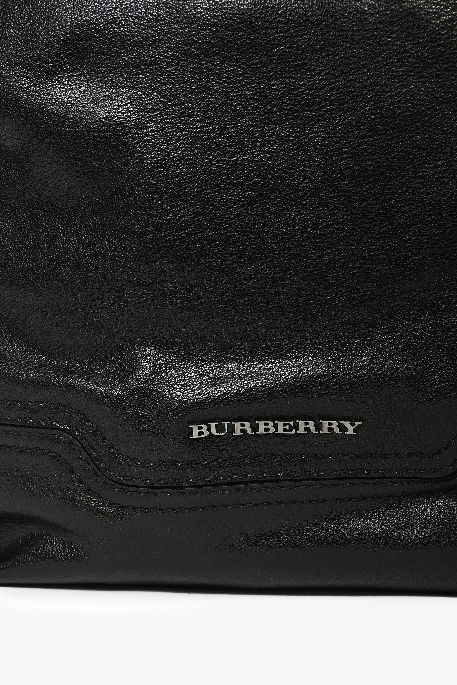 Burberry Black Leather Large 'Ashmore' Bag